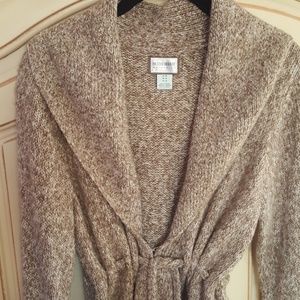 Tie waist maternity sweater